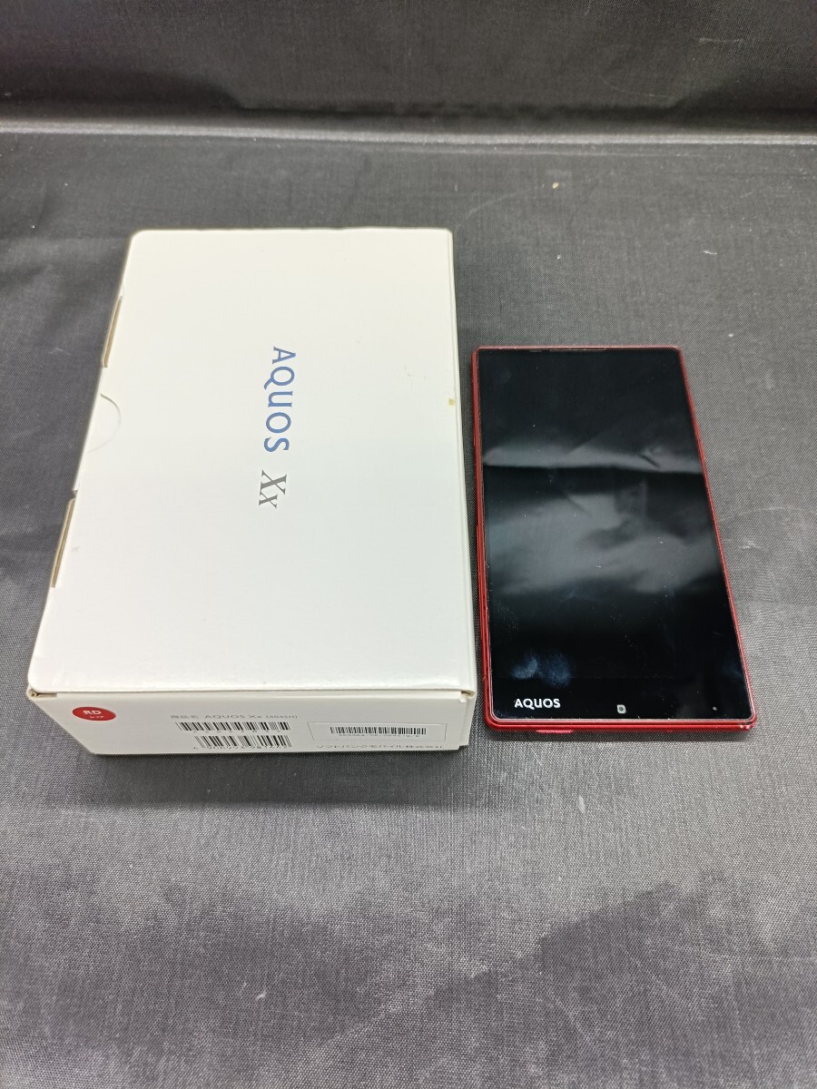 SHARP AQUOS Xx 404SH レッド キャリア ソフトバンク シャープ アクオス スマートフォン スマホ アンドロイド Android 携帯電話 通電確認済