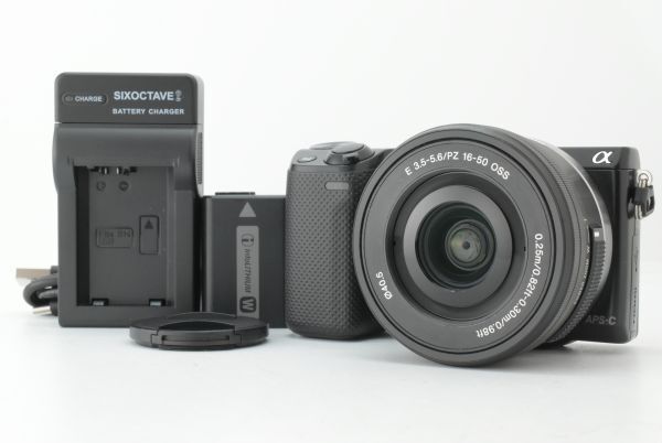【美品】シャッターカウント1296回 Sony NEX-5R 16-50mm OSS Black ソニー ミラーレス一眼レフカメラ ブラック レンズ EF-TN-JP2060