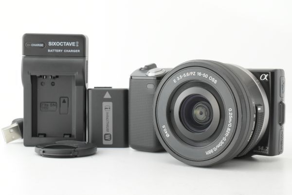 【美品 英語版】シャッターカウント1878回 Sony Nex-5 Black 16-50mm 3.5-5.6 ソニー ミラーレス一眼レフカメラ ブラック EF-TN-JP2035