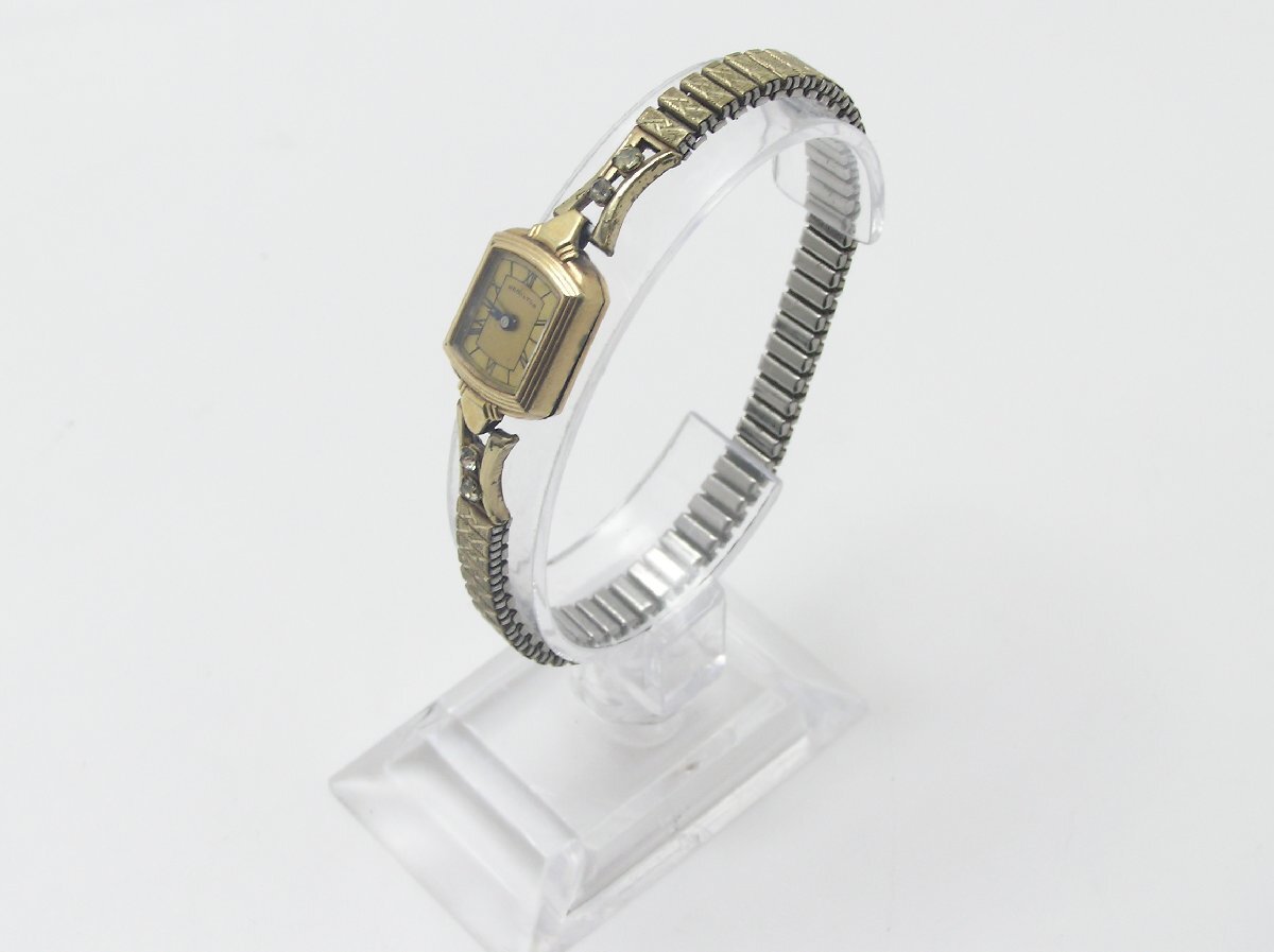 ★ハローカメラ★0945 HAMILTON ハミルトン レディース 手巻き 腕時計 竜頭欠品 ジャンク 要修理 1円スタート