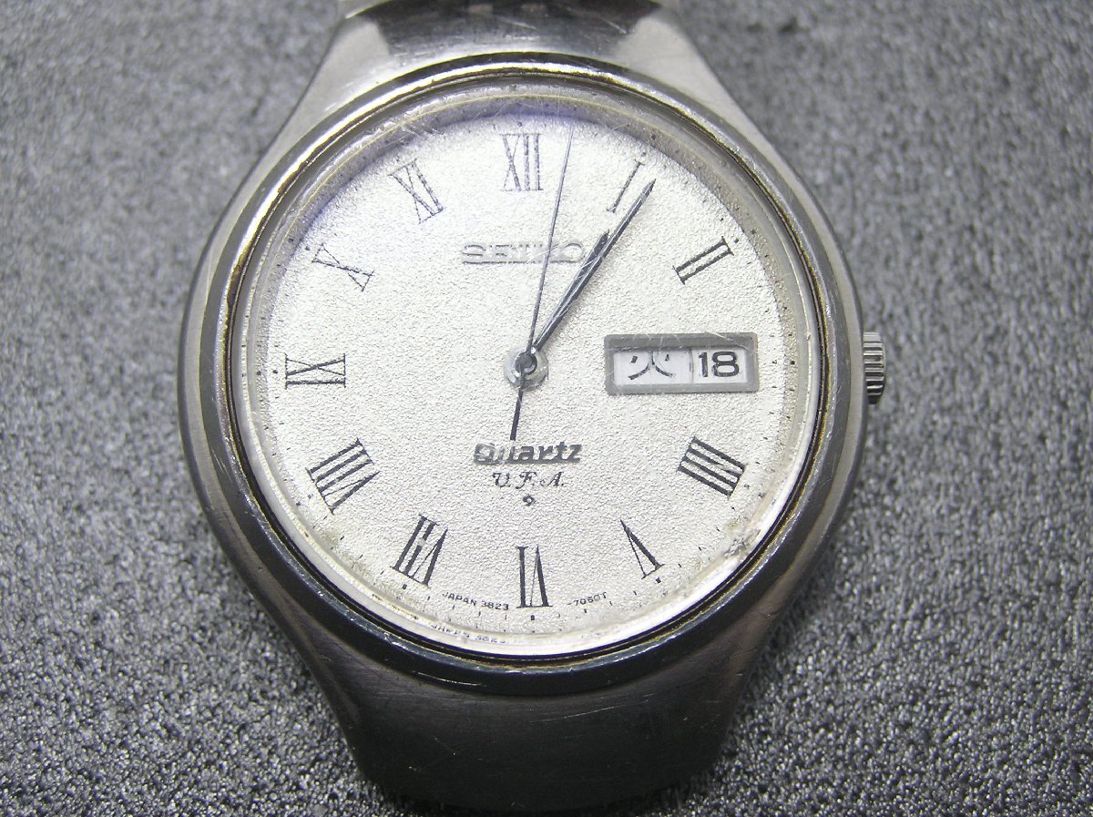 1円スタート★ハローカメラ★ 1087 セイコー SEIKO U.F.A クォーツ 3823-7050 メンズ 腕時計 ジャンク