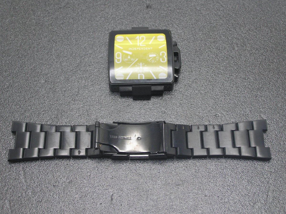 ★ハローカメラ★ 1089 INDEPENDENT インディペンデント クォーツ 腕時計 メンズ ジャンク 要修理 1円スタート
