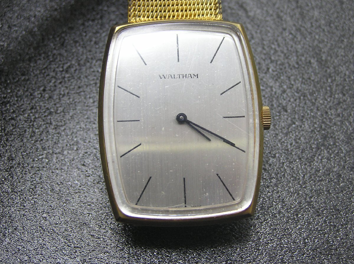 ★ハローカメラ★ 1円スタート 1097 WALTHAM ウォルサム 7160 手巻き 腕時計 メンズ 動作品 2針