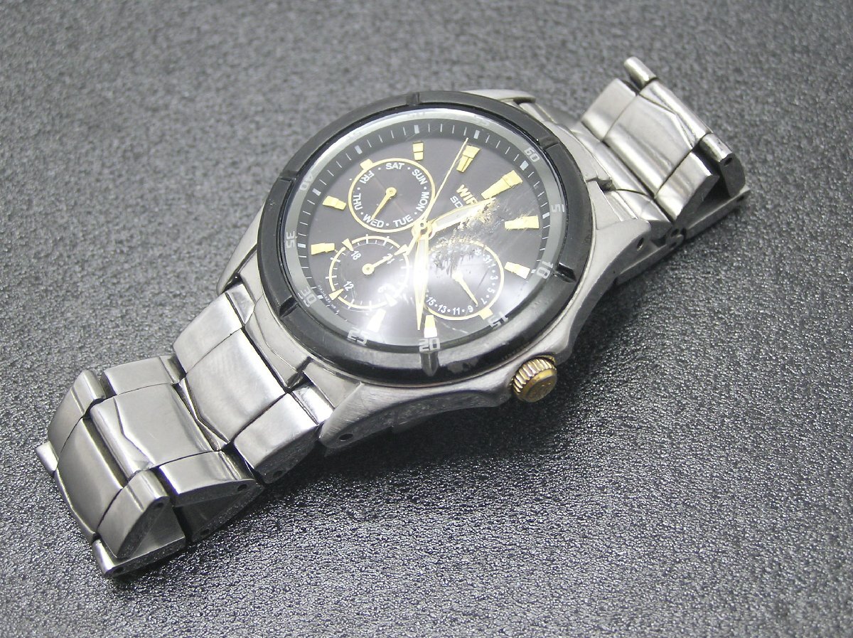 ★ハローカメラ★1円スタート 1098 SEIKO ワイアード WIRED クロノグラフ 10BAR メンズ 腕時計 ジャンク扱い V14J‐0AZ4