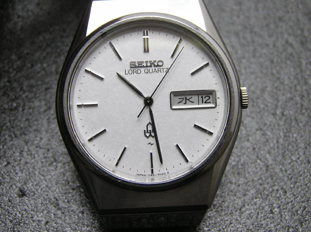 ★ハローカメラ★1円スタート 1204 SEIKO セイコー LORD QUARTZ クォーツ メンズ 腕時計 7143-7040 ジャンク 要修理