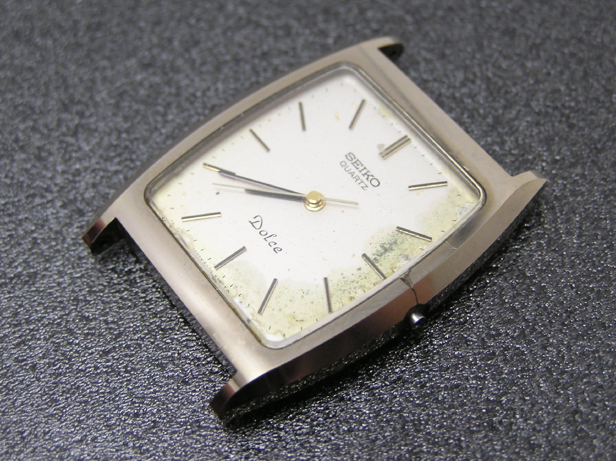 ★ハローカメラ★ 1円 1205 SEIKO セイコー ドルチェ Dolce メンズ クォーツ 腕時計 ジャンク扱い 要修理 6030 5390 竜頭欠品