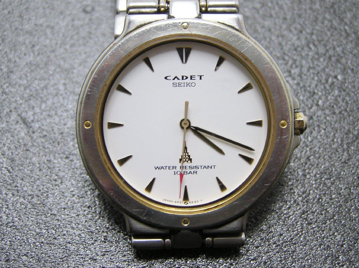 ★ハローカメラ★ 1237 SEIKO セイコー カデット CADET 5P31 6E20 メンズ 腕時計 10BAR ジャンク 要修理 クォーツ 1円スタート