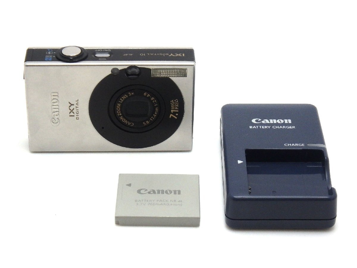 ★1円★ハローカメラ★ 0708 キャノン Canon IXY DIGITAL 10 B.4111000095 約710万画素 動作品 現状 充電器付き 即決あり