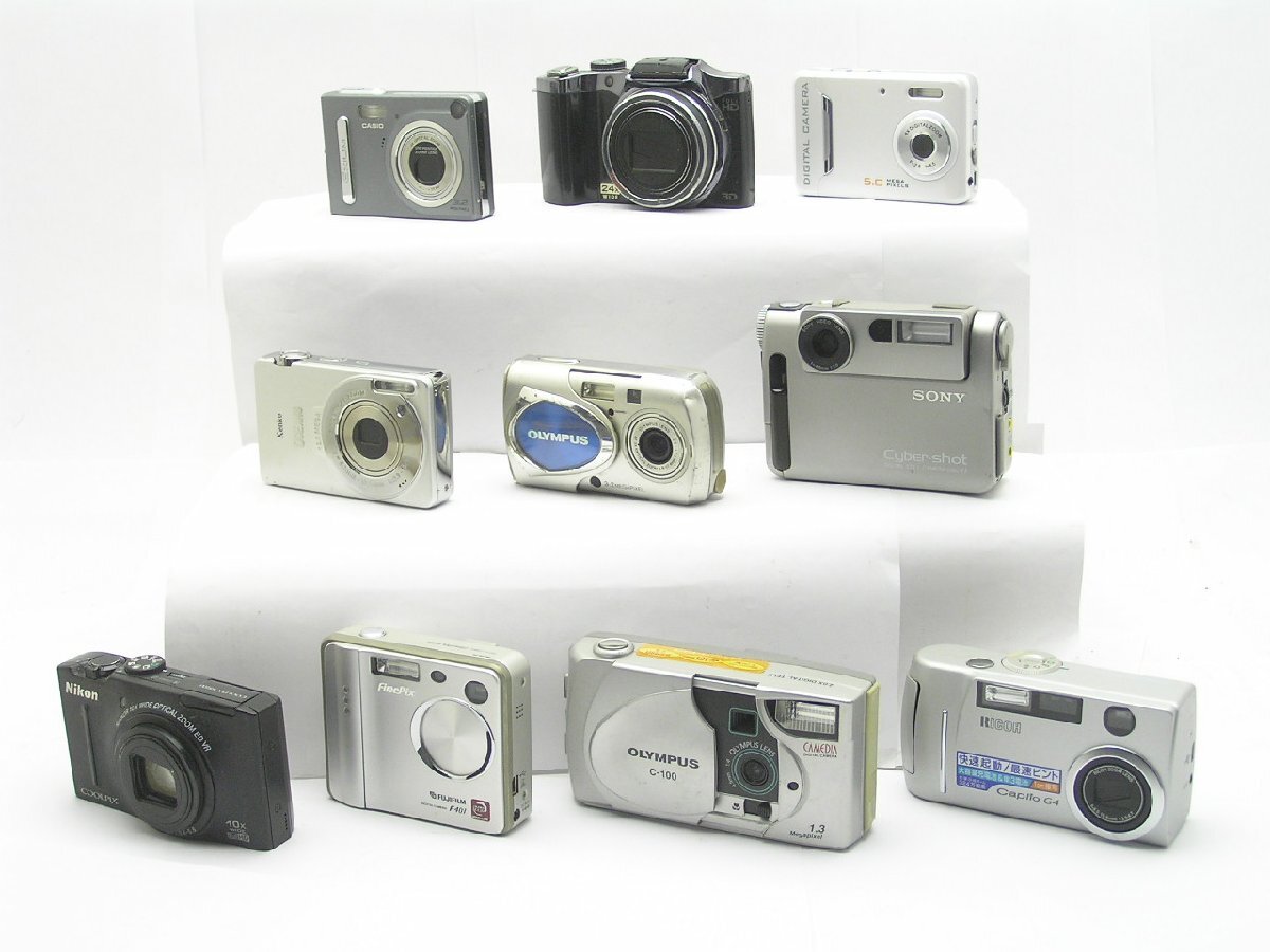 1円スタート★ハローカメラ★0963 ニコン Nikon COOLPIX S8100 含む計 10台セット コンデジ 動作未確認 ジャンク 即決あり