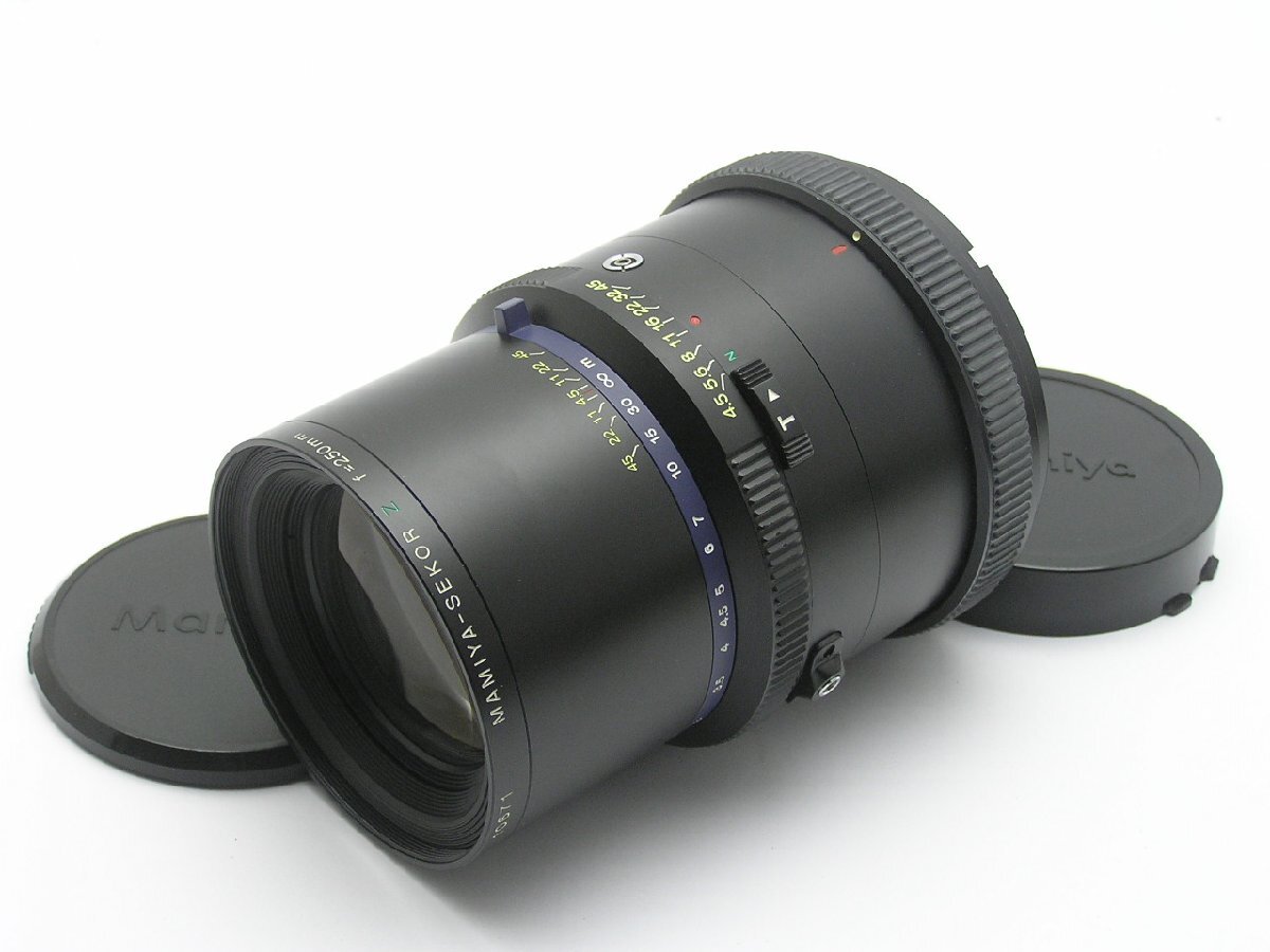 1円★ハローカメラ★0981 マミヤ MAMIYA-SEKOR Z f=250mm 1:4.5 No.10671 絞り作動する.シャッター切れず作動せず ジャンク