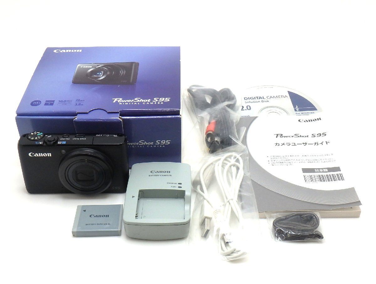 1円★ハローカメラ★ 0714 キャノン Canon PowerShot S95 B.271034000448 約1000万画素 動作品 付属品セット 即決あり
