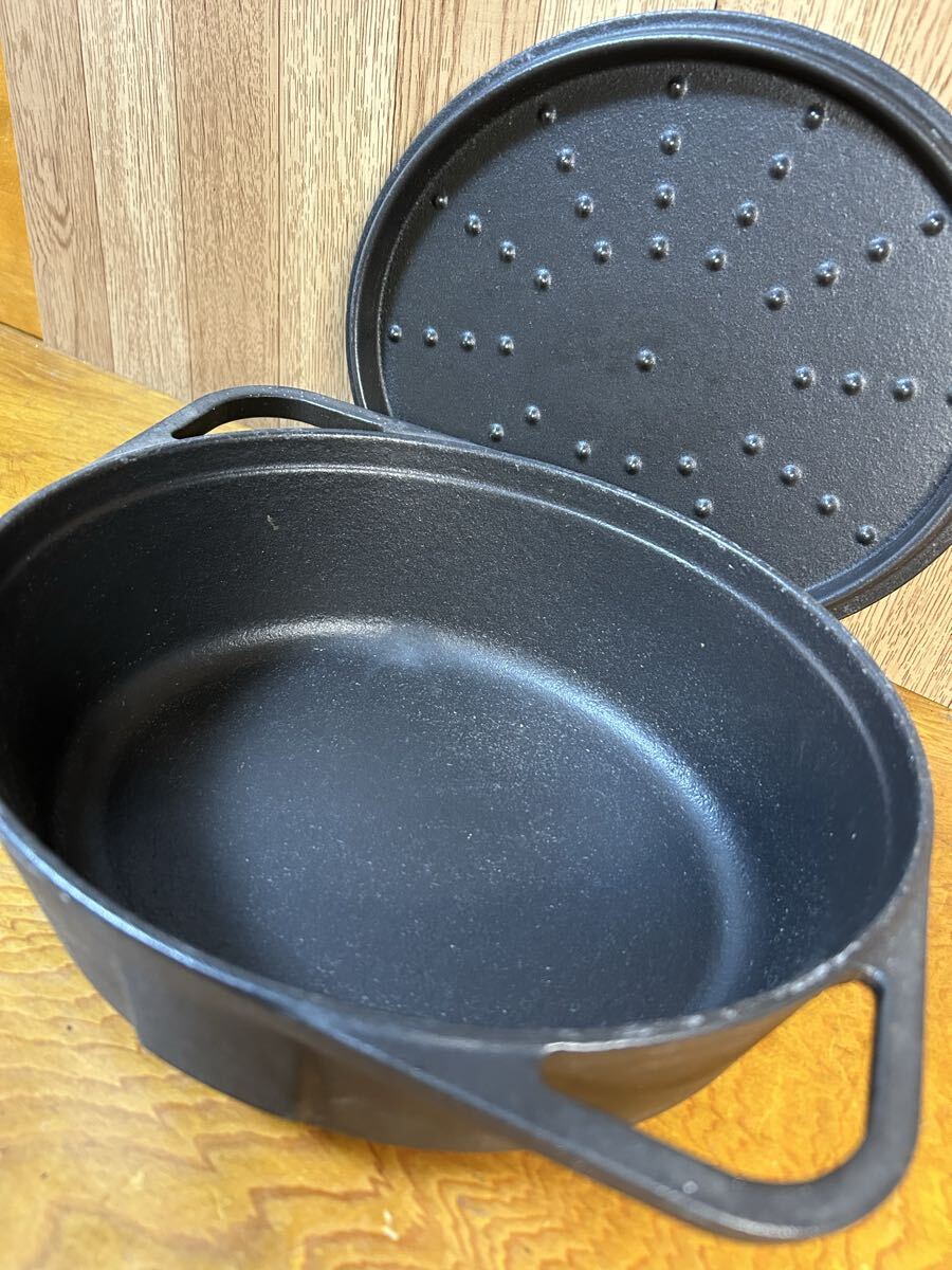 管k049 鋳鉄製 ダッチオーブン 両手鍋 フタ裏突起 キャンプ 調理器具