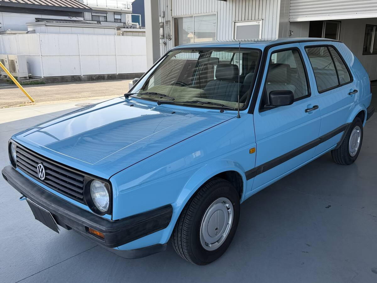 美車　機関好調　1991年ゴルフ2 CLi スモールバンパー　ライトブルー　車検令和9年6月　