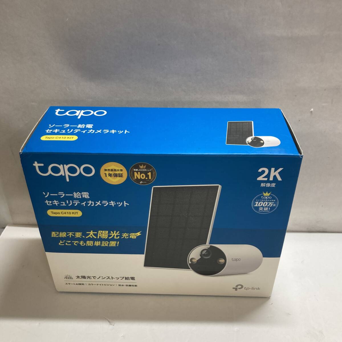 Tapo 防犯カメラ 屋外 ソーラー 見守りカメラ WiFi 防犯カメラ ソーラー Wi-Fi フルワイヤレス 2K 300万画素Tapo C410 KIT（ランダム発送）
