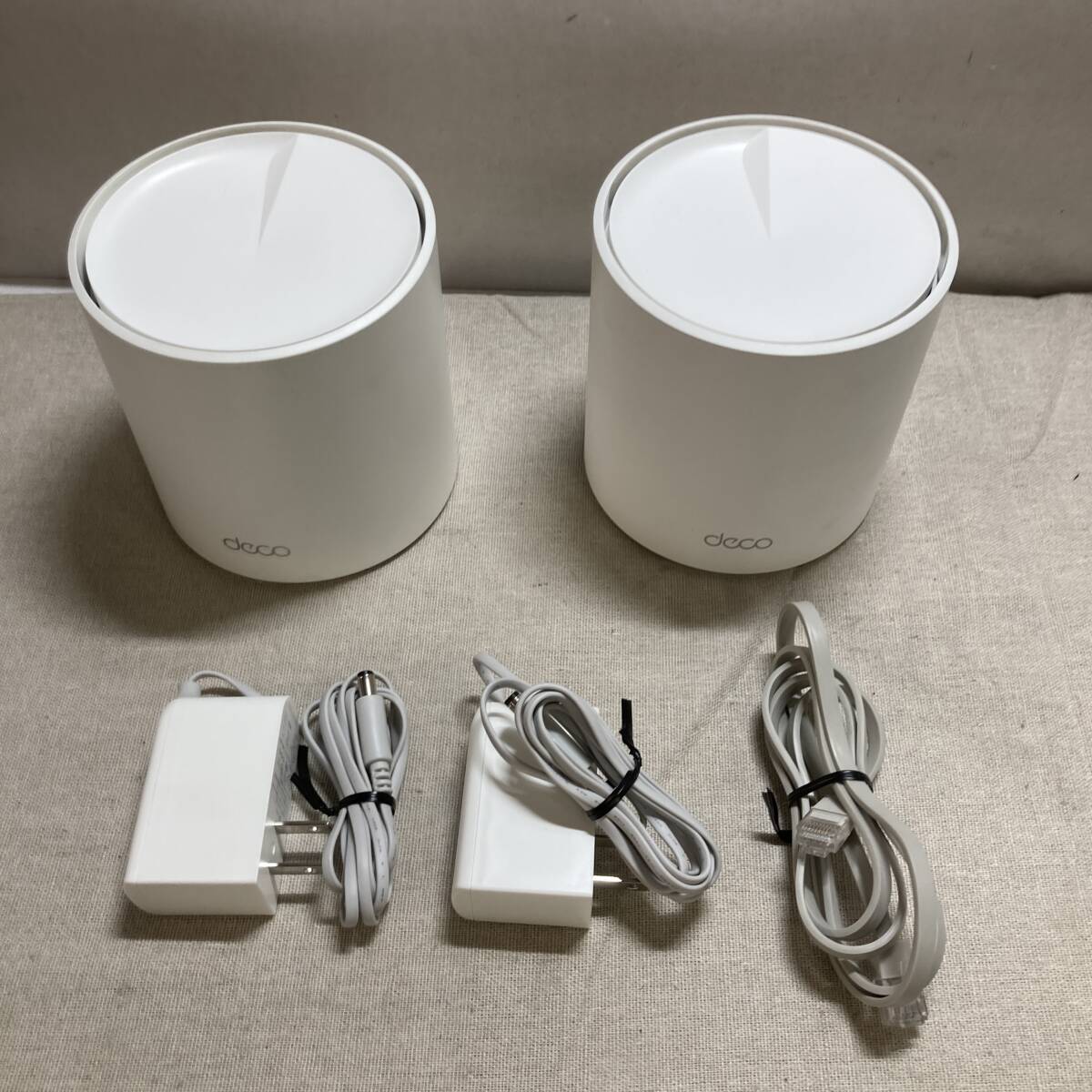 2202581　TP-Link WiFi 無線LANルーター Wi-Fi6 2402 + 574 Mbps メッシュWi-Fiシステム Deco X50 2ユニット