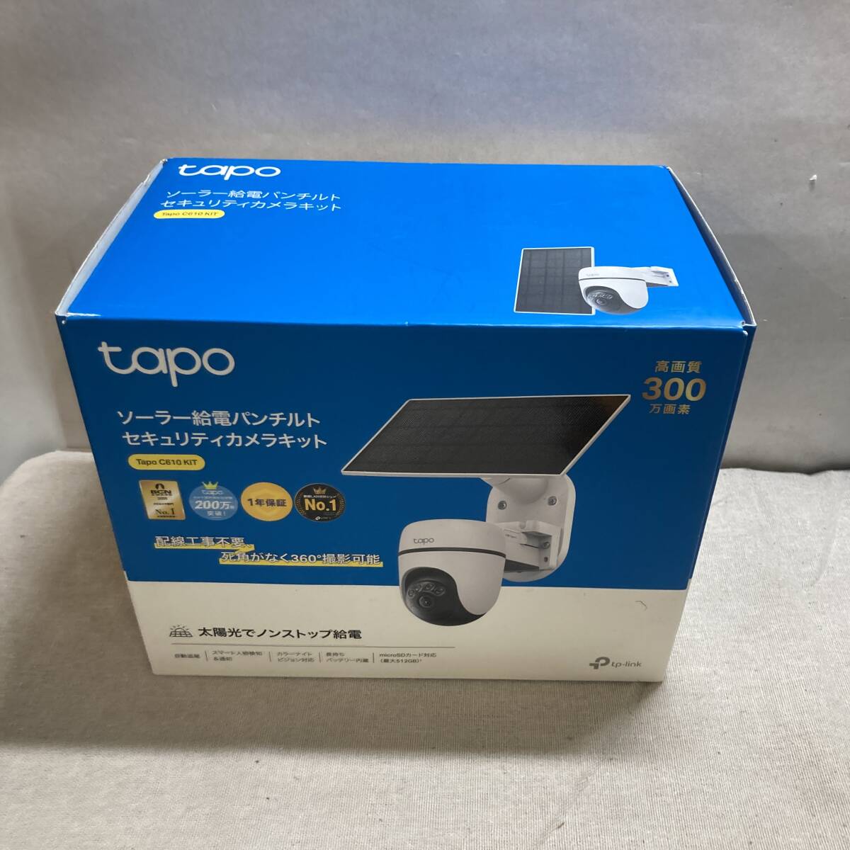 2202595　TP-Link Tapo C610 KIT ソーラー給電パンチルトセキュリティカメラキット Wi-Fi接続 スマートカメラ