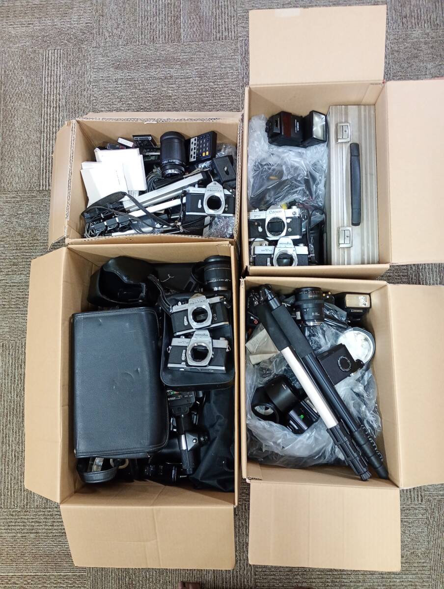 ジャンク まとめて 大量 色々 たくさん フィルムカメラ 三脚 ストロボ #J260328-1(4個口)