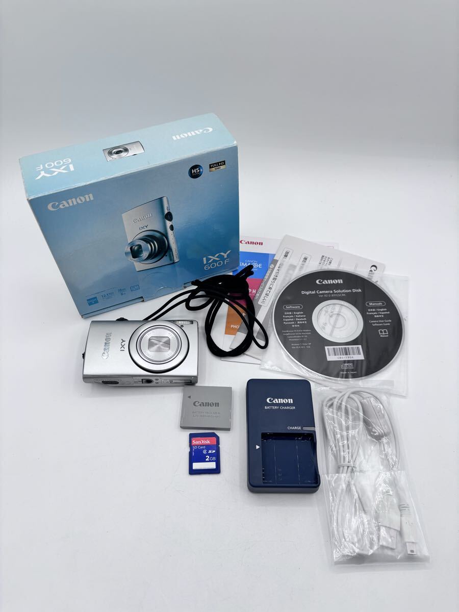 【AC-37】Canon　IXY600F　デジカメ　キヤノン　充電器付　通電確認済　シルバー　デジタルカメラ　現状品