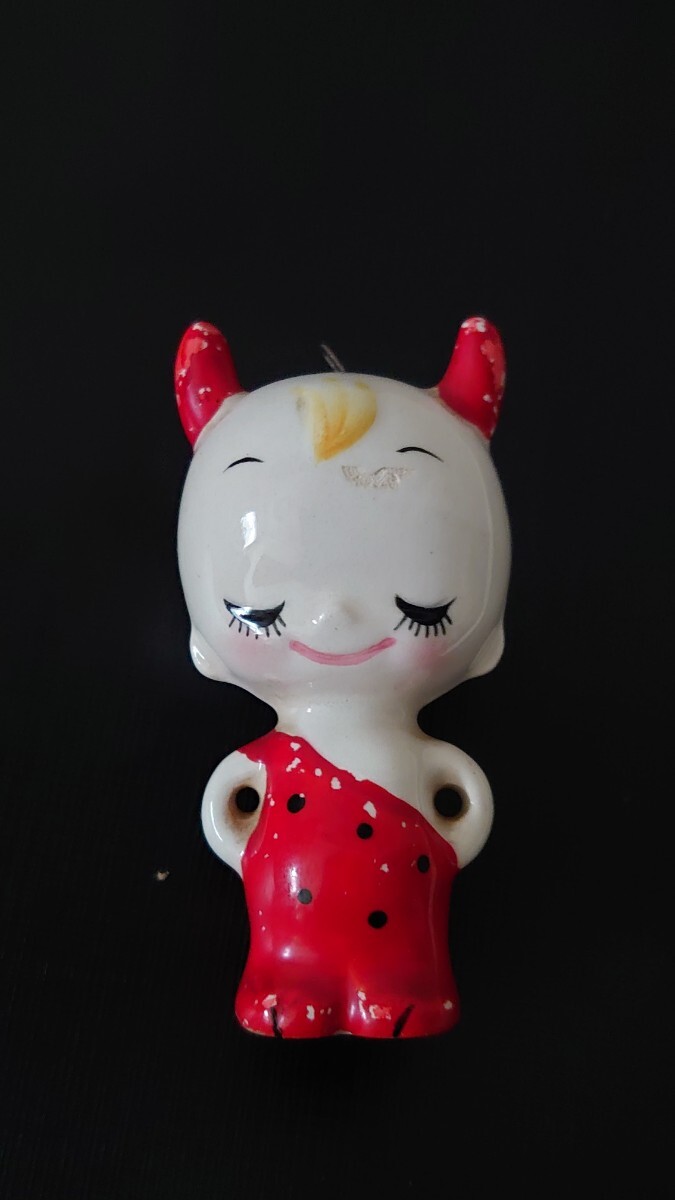 当時物　 内藤ルネ　 RUNE　 鬼の子　 陶器 置物　 昭和レトロ