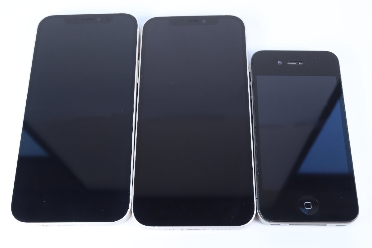 【3点】Apple iPhone アイフォン 4 12 スマホ スマートフォン ホワイト ブラック まとめ売り 0968-MS