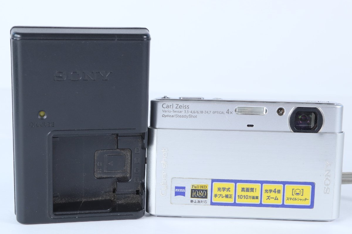 SONY ソニー Cyber-shot サイバーショット DSC-T77 デジタルカメラ デジカメ コンパクトカメラ シルバー 0989-AM