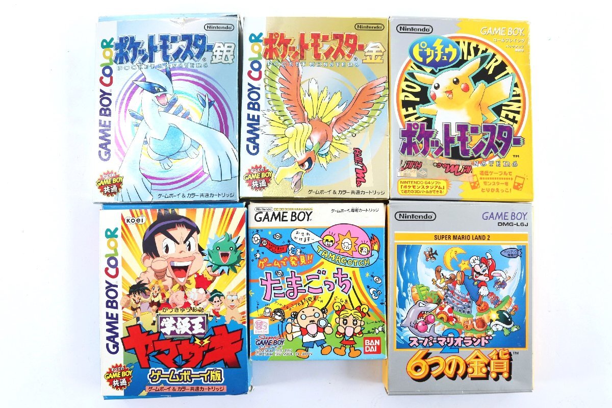 【6点】ニンテンドー コーエー ゲームボーイ カラー ポケモン たまごっち マリオ 学級王ヤマザキ カセット ソフト まとめ売り 1052-MS