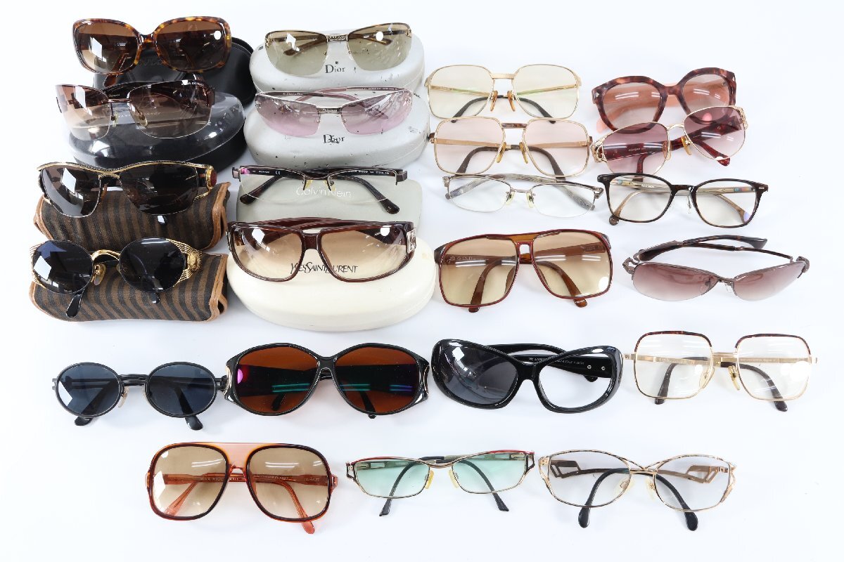 【23点】ディオール/YSL/ダンヒル/アルマーニ 等 眼鏡 サングラス メガネ アイウエア ファッション小物 まとめ売り 1036-AM