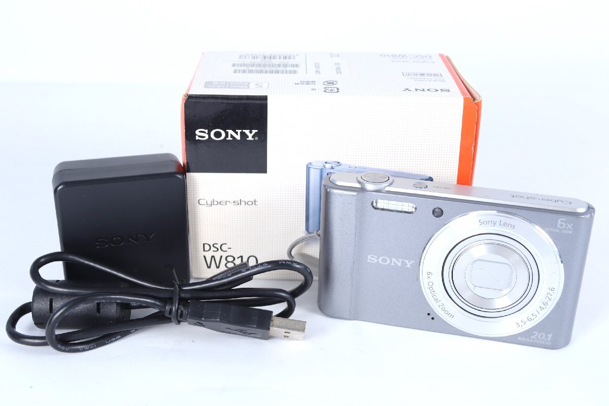 SONY ソニー Cyber-shot DSC-W810 コンパクトデジタルカメラ デジカメ シルバー 箱付き 0944-AM
