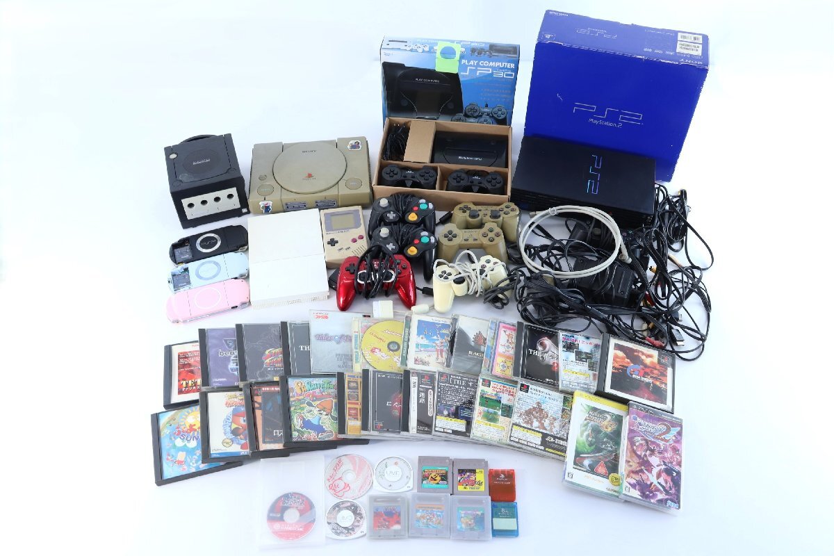 【大量まとめ】プレステ/PSP/ゲームキューブ/ゲームボーイ 等 ゲーム機 本体 カセット ソフト まとめ売り 1000-AM