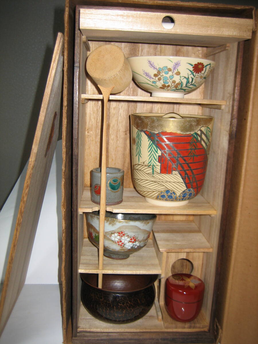 お点前　茶道具セット　短冊箱入り　高さ　５１cm