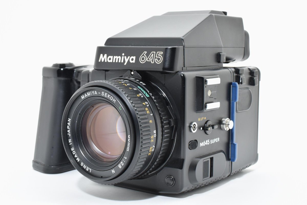 ◇◆ 極上美品 マミヤ Mamiya M645 645 Super プリズムファインダー + 80mm f/2.8 N 中判 付属品あり 動作確認済 3621 ◆◇