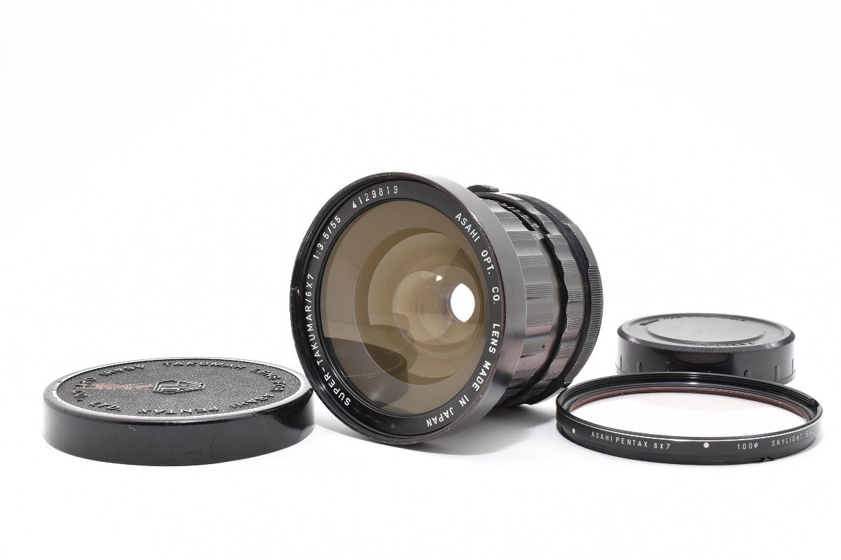 ◇◆ 激安完動品 ペンタックス Pentax SMC Takumar 6x7 55mm f/3.5 中判 レンズ 6x7 67 67II 動作確認済 バケペン 3672 ◆◇
