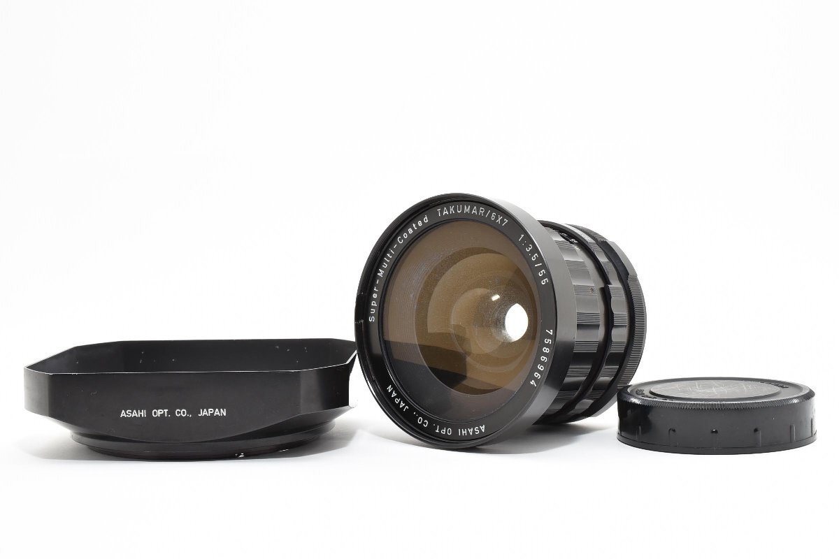 ◇◆ 激安実用品 ペンタックス Pentax SMC Takumar 6x7 55mm f/3.5 中判 広角 レンズ 67 II 動作確認済 バケペン 3742 ◆◇