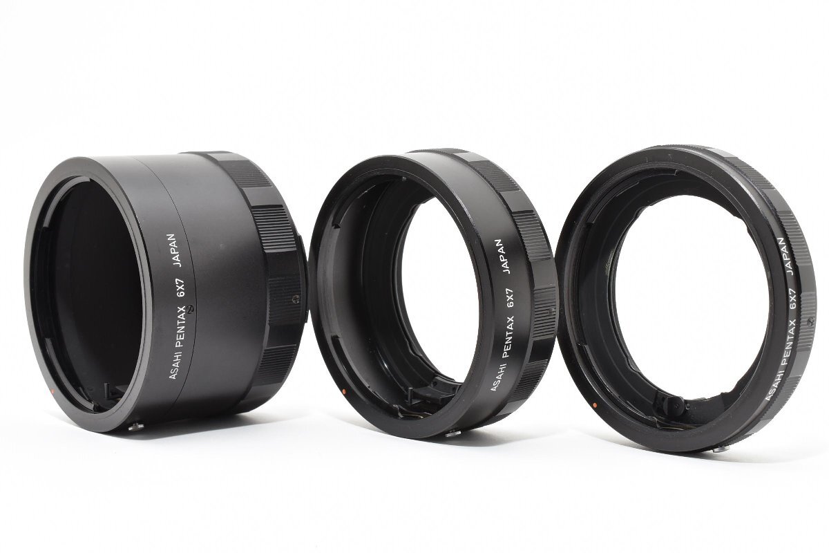 ◇◆ 極上美品 ペンタックス Asahi Pentax 6x7 67 オート エクステンション チューブ 1 2 3 セット 動作確認済 3744 ◆◇