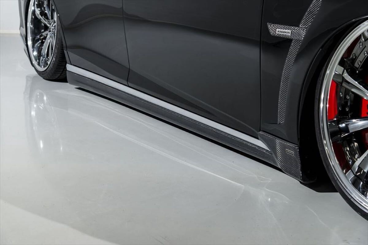 ラスト!!在庫 エイムゲイン★ LEXUS LS500 前期&後期 カーボンサイドスポイラー（被せタイプ）