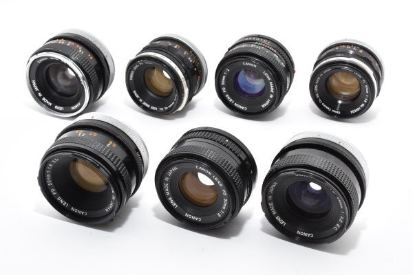 ★訳あり大特価★ キャノン CANON FD 50mm F1.8 S.C /50mm F2 等 ★7本まとめ★ 《単焦点まとめ》A12 ★★ #3206 #2130 #B46