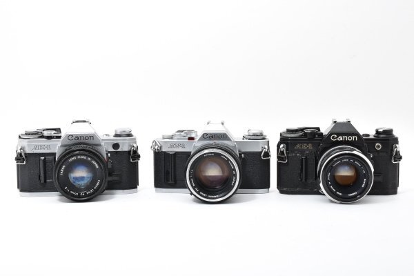 ★訳あり大特価★ キャノン CANON AE-1×2 /AV-1 /FD 50mm F1.4 F2 /FL 50mm F1.4 ★3個まとめ★《レンズセット》A81 ★ #3220 #1230 #B17