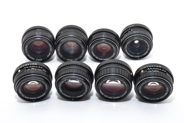 ★訳あり特上品★ ペンタックス PENTAX SMC PENTAX-M 55mm F1.8 /50mm F1.7等 ★8本まとめ★《単焦点まとめ》A02 ★★ #3229 #1230 #B47