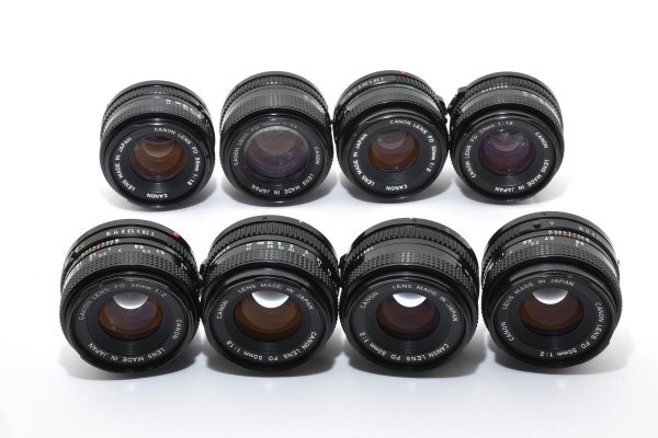 ★訳あり特上品★ キャノン CANON NEW FD 50mm F1.4 /F1.8×3 /F2×4 ★8本まとめ★《単焦点レンズ》A03 ★★ #3230 #1230 #B89