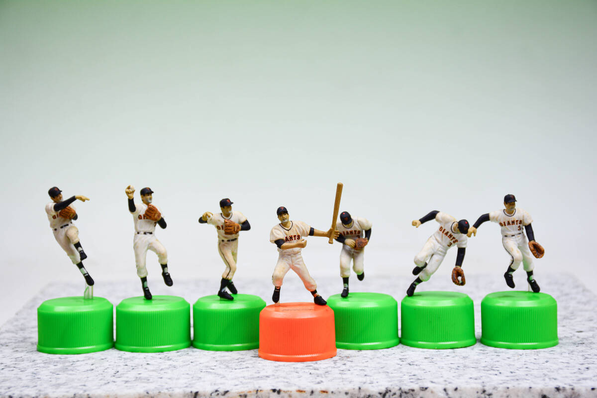 読売巨人軍 長嶋茂雄選手 ボトルキャップフィギュア　７個セット