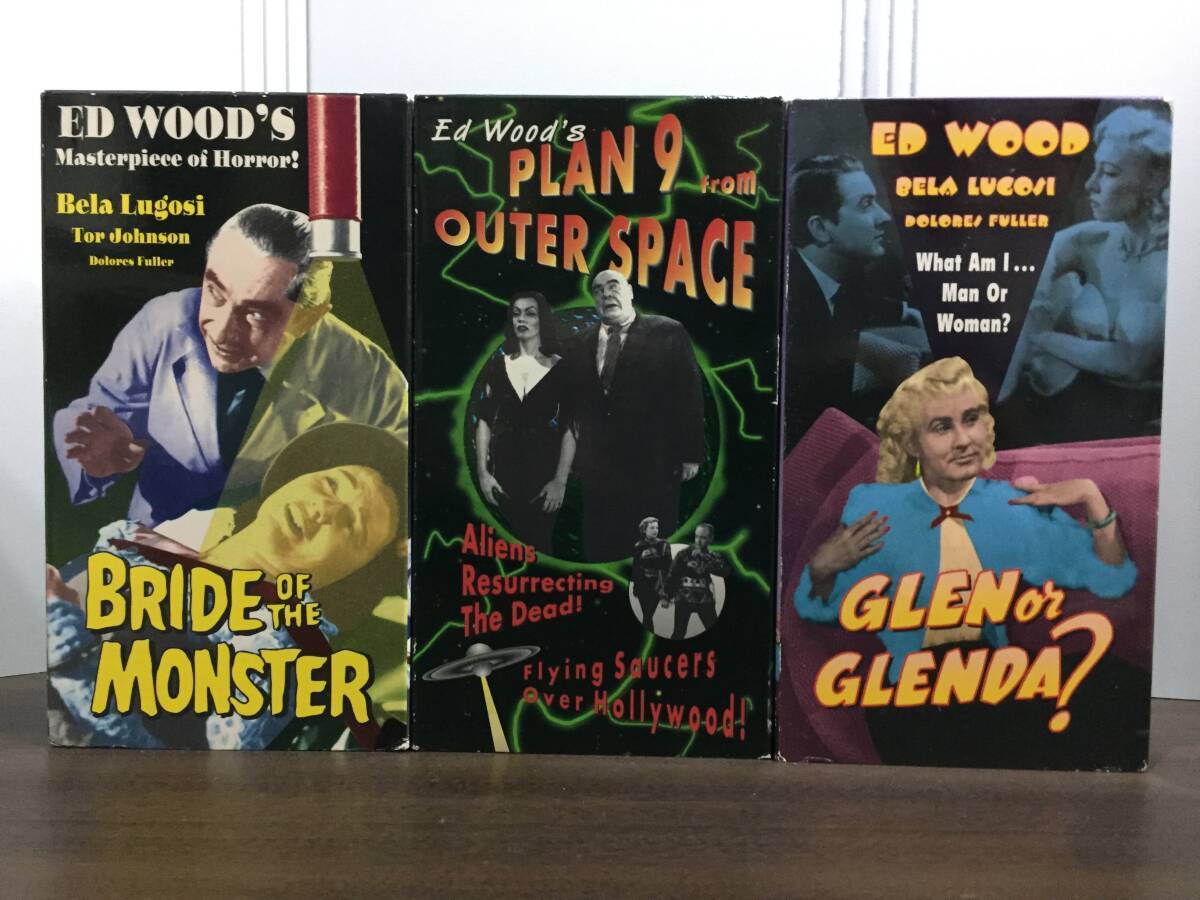 VHS　海外版　エド・ウッド　3本セット　ED WOOD　BRIDE OF THE MONSTER　GLEN OR GLENDA　PLAN9 OUTER SPACE　Y4