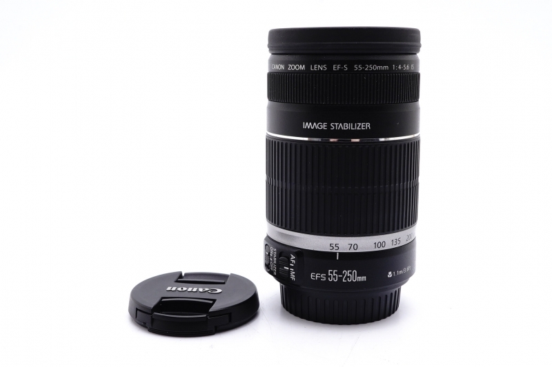 ★美品★ Canon EF-S 55-250mm IS F4-5.6 キヤノン キレイ 完動 手ブレ補正レンズ 完動 キレイ ◆590