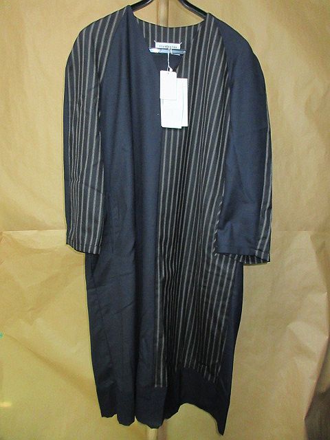 マルタンマルジェラ　Maison Martin Margiela　4　再構築　ドッキング　ストライプ　ウール　ワンピース　42　未使用　19AW