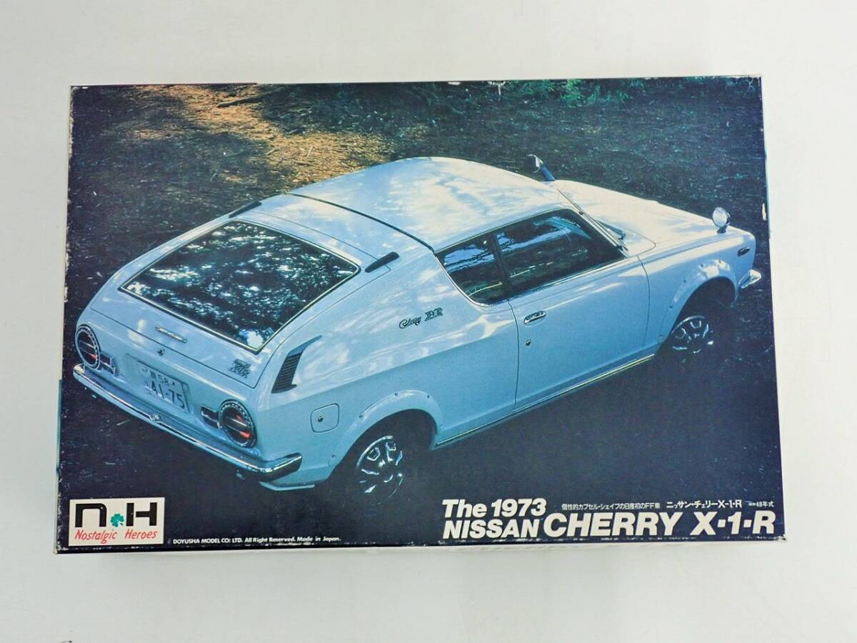 未組立　童友社 日産チェリーX1R 1973 nostalgic heroes プラモデル 1/24/K36-1