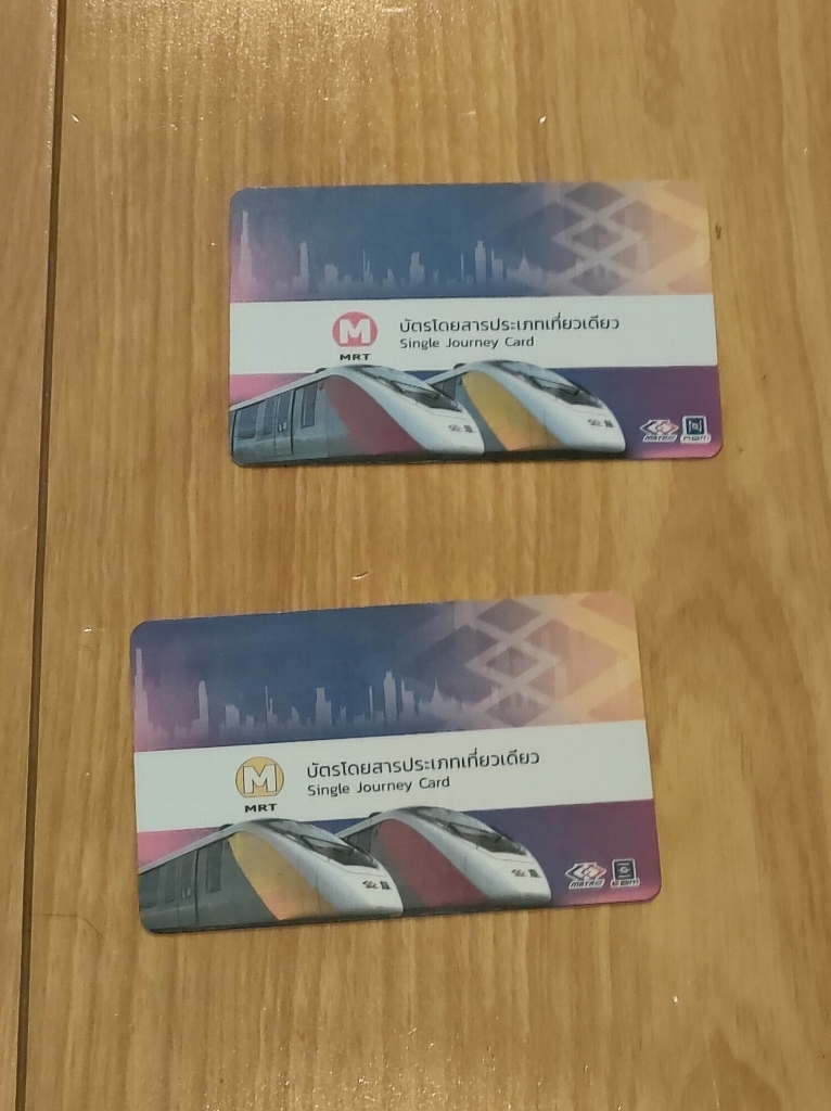 タイバンコクBTS・モノレール・スカイトレイン☆使用済みシングルチケット♪ICタイプ