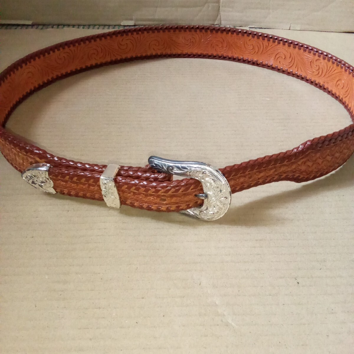 バスケットスタンプ　ウェスタンベルト　サイズ36