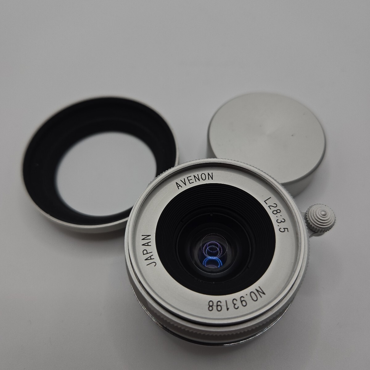 カメラ祭り 1円～ AVENON L 28mm F3.5 L39 Lマウント アベノン ライカ Leica シルバー　カメラレンズ
