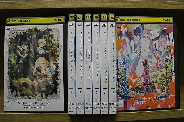 DVD ソードアート・オンライン アリシゼーション 全8巻 ※ケース無し発送 レンタル落ち ZU3123a