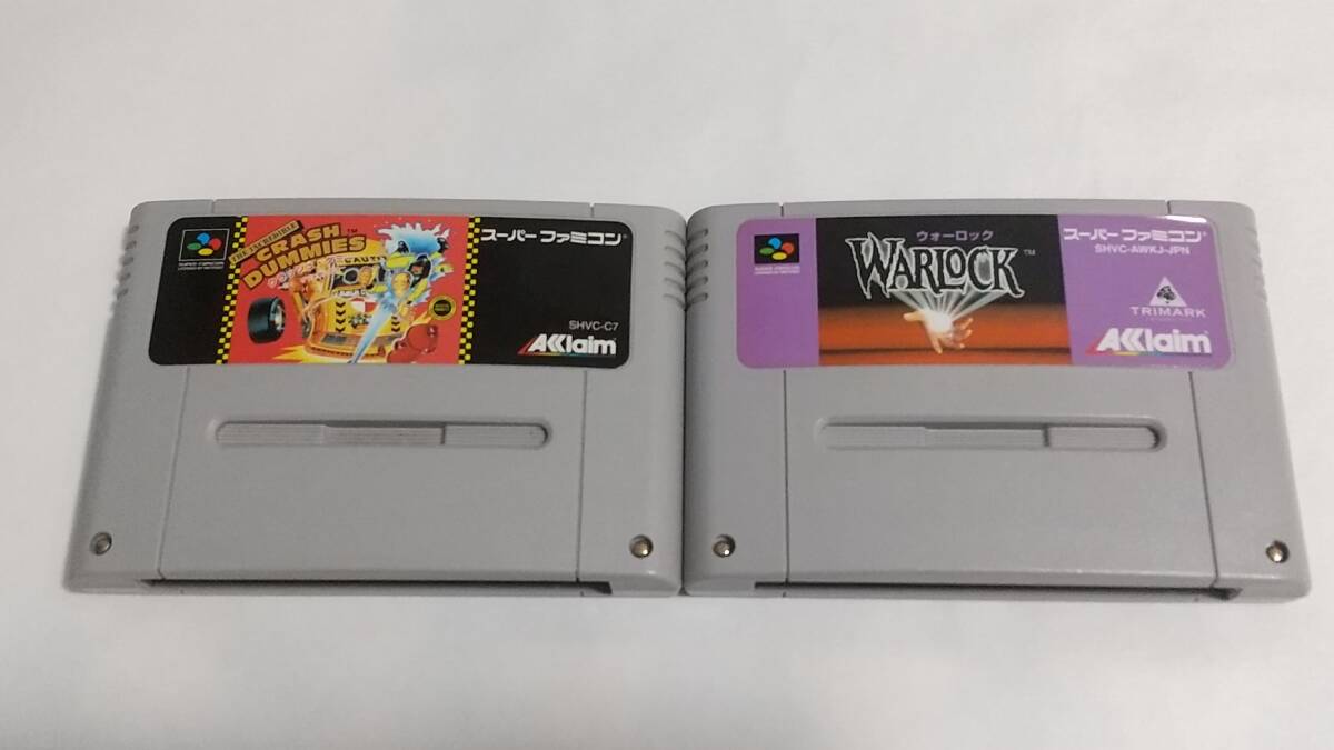 【送料込み】SFC　ウォーロック　WARLOCK　クラッシュダミー　CRASH DUMMIES　アクレイム　Aklaim　傷み　色焼け　簡易消毒済み