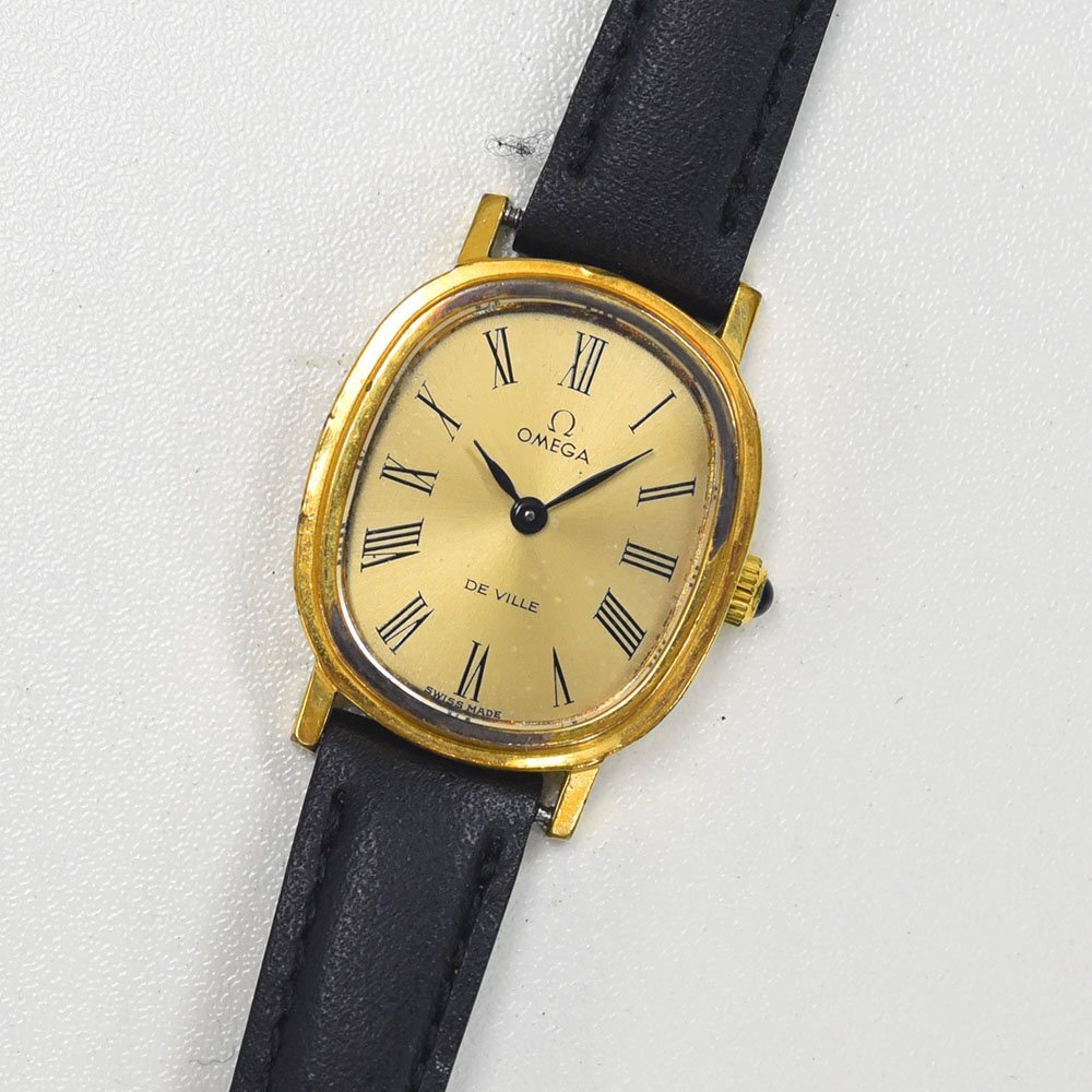 1円 可動品 腕時計 オメガ OMEGA デビル デヴィル 機械式 手巻き レディース SS 同梱不可